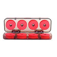 8pcs Foam Winding Board Fishing Line Shaft Bobbin Spools Red Utility Line Box Fishing Tackle Box