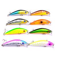 8PCS 5.8cm Classic Road Sub-bait Freshwater Bass Fish Bait Road Bait Bionic Plastic Hard Bait