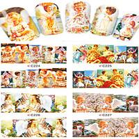 8pcs Nail Art Water Transfer Stickers Lovely Angel Children Image Fashion C224-227