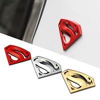 8X5.4CM Large Metal 3D 3M Chrome Auto Logo Badge Metal Superman Car Decal Sticker