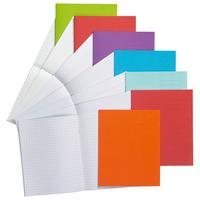 8x6.5in Exercise Book Ruled 12mm No Margin 32 Page Light Red Box o...