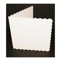 8x8 White Scalloped Card and Envelopes - pack of 25