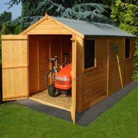 8X6 Warwick Apex Shiplap Wooden Shed with Assembly Service Base Included
