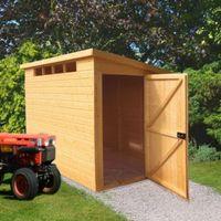 8X6 Security Cabin Pent Shiplap Wooden Shed