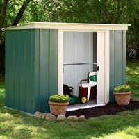 8x4 greenvale pent metal shed