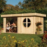 8X17 Connor Shiplap Timber Summerhouse Base Included