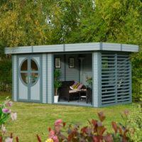 8X17 Connor Shiplap Timber Summerhouse Base Included