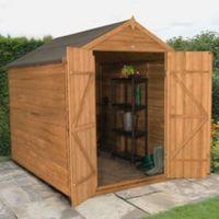 8x6 apex overlap wooden shed base included
