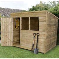 8X6 Pent Overlap Wooden Shed with Assembly Service