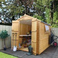 8x6 apex shiplap wooden shed