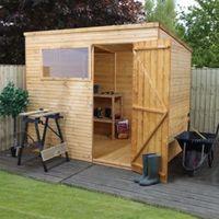 8X6 Pent Shiplap+ Wooden Shed with Assembly Service