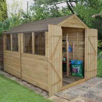 8x10 forest reverse apex overlap wooden shed