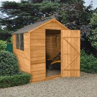 8X6 Apex Overlap Wooden Shed with Assembly Service