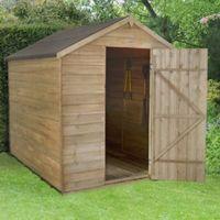 8x6 apex overlap wooden shed with assembly service