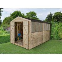 8X12 Apex Overlap Wooden Shed with Assembly Service