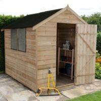 8X6 Apex Overlap Wooden Shed with Assembly Service