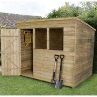 8X6 Pent Overlap Wooden Shed