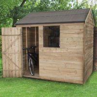 8x6 reverse apex overlap wooden shed