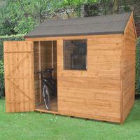 8x6 reverse apex overlap wooden shed with assembly service