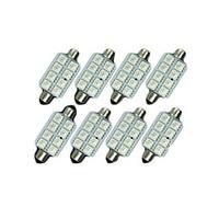 8X blue 41MM 5050 8SMD Festoon Dome Map Interior LED Light bulbs DE3423 6418