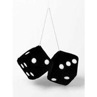 9 x 9cm Big Black Dice Car Hangers