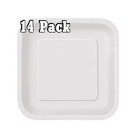 9 square paper plates x 14