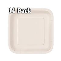 9 square paper plates x 14