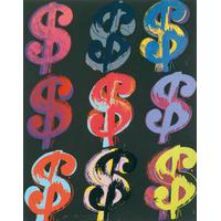 $9, 1982 (on black) by Andy Warhol