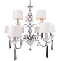 9 Arm Nickel and Black Crystal Chandelier