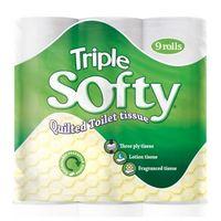 9 Pack of Triple Soft White 3 Ply Toilet Tissue