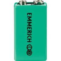9 V / PP3 battery (rechargeable) NiMH Emmerich 6LR61 160 mAh 8.4 V 1 pc(s)