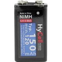9 V / PP3 battery (rechargeable) NiMH HyCell 6LR61 150 mAh 8.4 V 1 pc(s)