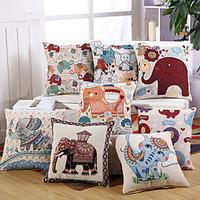 9 Style Baroque Vintage Elephant Pillow Covers Creative Pillow Case Cotton/Linen