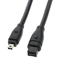 9 PIN/ 4PIN Bilingual FireWire 800 - FireWire 400 Cable Black(1.8M)