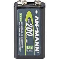 9 V / PP3 battery (rechargeable) NiMH Ansmann maxE 6LR61 200 mAh 8.4 V 1 pc(s)