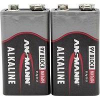 9 V / PP3 battery Alkali-manganese Ansmann 6LR61 9 V 2 pc(s)