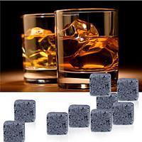 9 pcs/lot Whiskey Stones Rock Ice Cubes Soapstone Drink Freezer