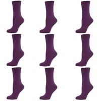 9 pairs comfortable new casual formal ladies women rich cotton purple  ...