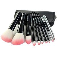 9 pcs makeup brushes set synthetic hair professional travel portable w ...