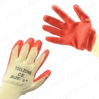 9 medium latex coated gloves