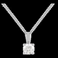 9 Carat Gold 0.15ct 4 Claw Diamond Pendant