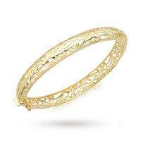 9 carat yellow gold art nouveau style bangle