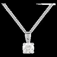 9 Carat Gold 0.30ct 4 Claw Diamond Pendant