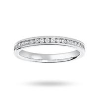 9 carat white gold 025 carat brilliant cut half eternity ring ring siz ...