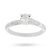 9 Carat White Gold 0.25 Carat Diamond Twist Engagement Ring - Ring Size L