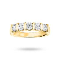 9 carat yellow gold 090 carat brilliant cut bar half eternity ring