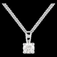 9 Carat Gold 0.25ct 4 Claw Diamond Pendant