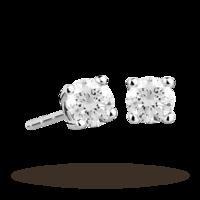 9 Carat Gold 0.33ct 4 Claw Diamond Earrings