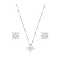 9 Carat White Gold 0.50 Carat Pendant and Earrings Set