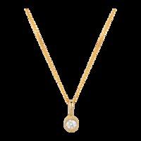 9 Carat Gold 0.08ct Tension Set Diamond Pendant